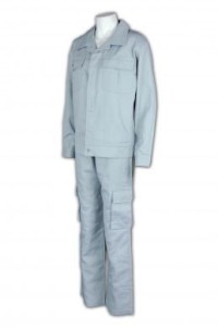 D076 來辦訂製工業制服套裝  訂購員工制服 雙胸袋 工業制服設計 製衣工業中心